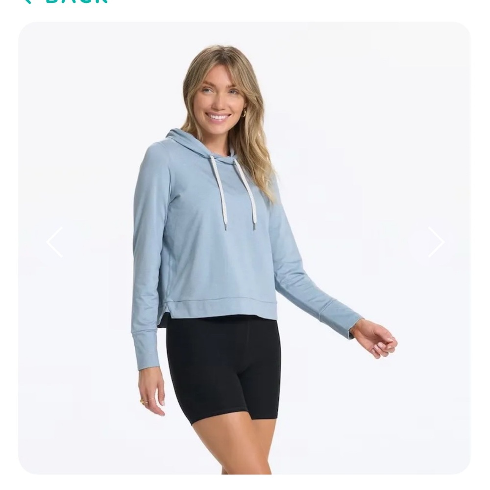 Vuori WOMEN'S HALO ESSENTIAL HOODIE - light cloud Heather XS (nwot)